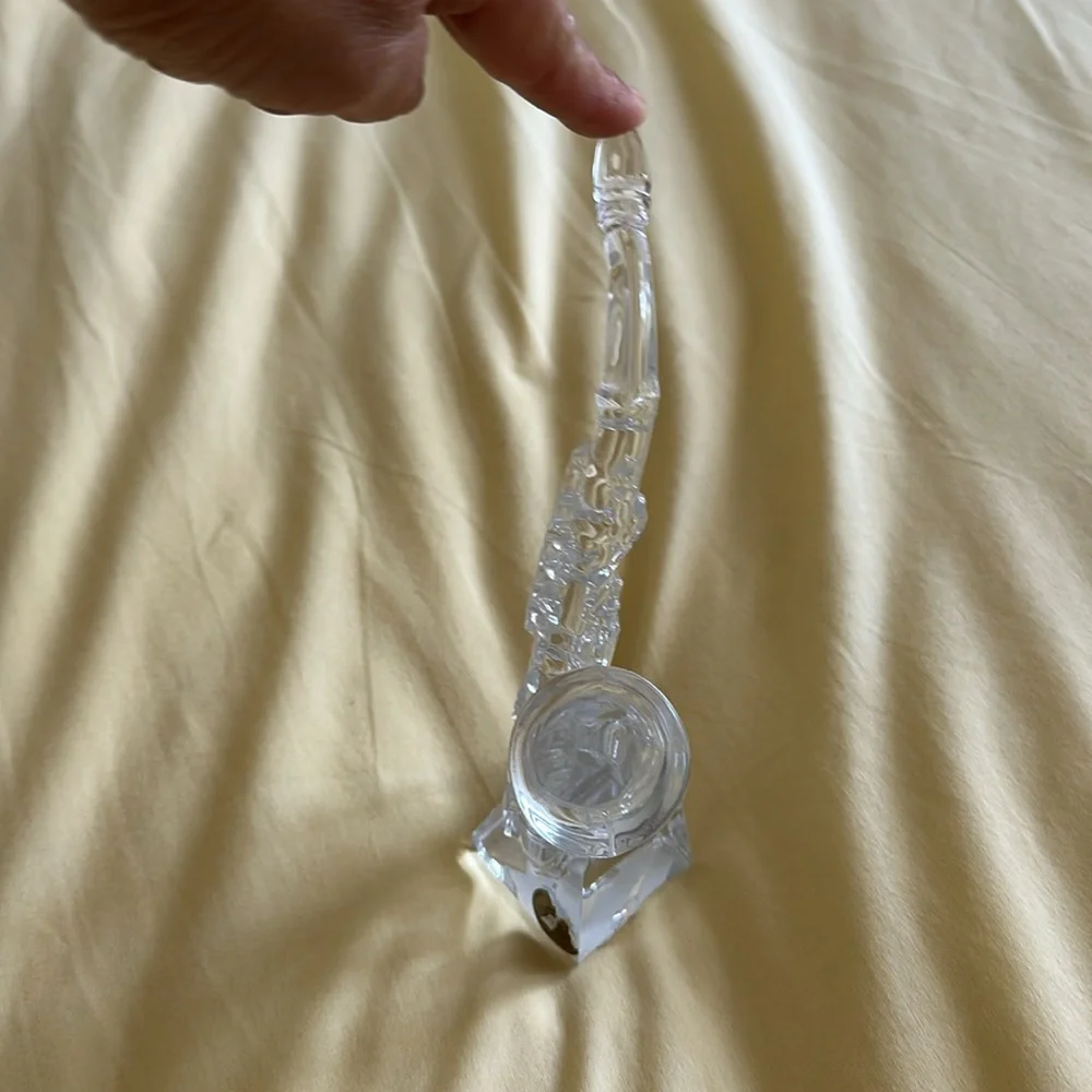 VTG German Crystal Saxophone Figurine 8” tall